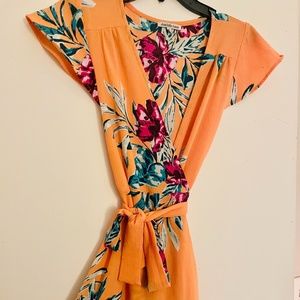 Floral wrap dress